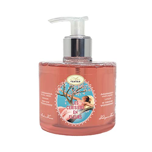 Jabón De Manos Liquido Con Flor De Cerezo Orgánica 300 ml Un Air d'Antan®/Jabón De Marsella Liquido /Jabon De Manos Con Aceite De Oliva y Aceite De Coco/Jabon Frances Manos Liquido