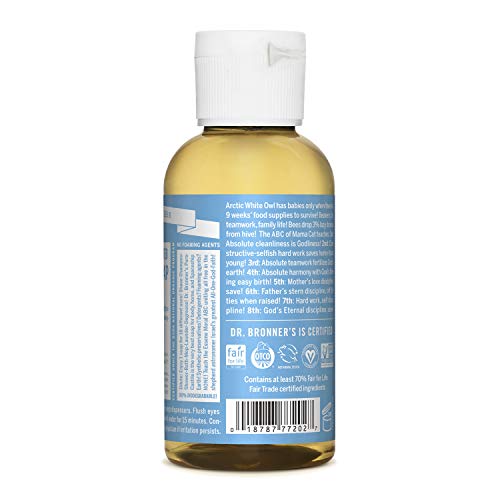 Jabón líquido puro de castilla sin perfume Dr. Bronner's, 59 ml