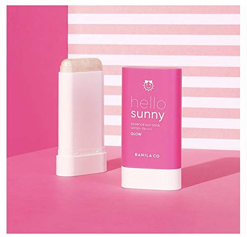 "K-Beauty" BANILA CO. Hello Sunny Essence Palo de sol SPF50 + PA ++++ Glow. 19g. Perlas sutiles contenidas dan brillo natural