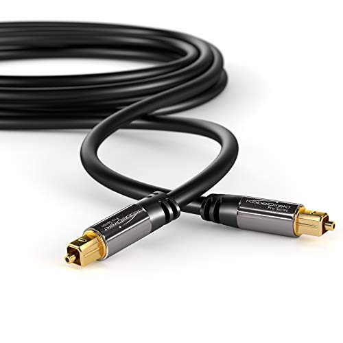 KabelDirekt 16 PRO Series - Cable Óptico TOSLINK Audio (Stereo Dolby Digital normal, DTS, Conector TOSLINK Macho a Conector TOSLINK Macho), Negro, 3 m