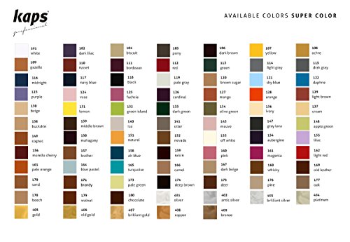 Kaps Tinte con Imprimación para Zapatos y Bolsos Textiles Y de Cuero Natural Y Sintético, Super Color And Preparer, 70 Colores (150 - caoba)
