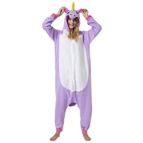 Katara- Pijama (10+ Modelos) Disfraz Animales Cosplay Adultos, Color unicornio morado, Talla 165-175cm (1744)