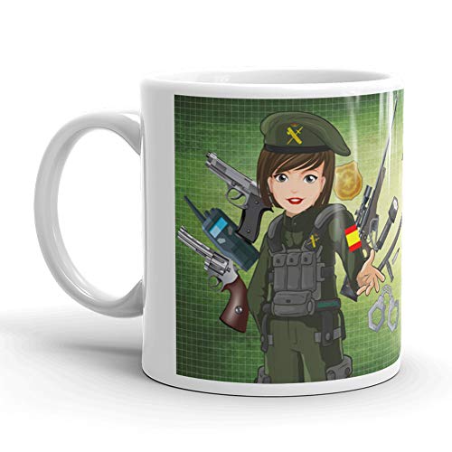 Kembilove Taza de Café de la Mejor Guardia Civil del Mundo – Taza de Desayuno para la Oficina – Taza de Café y Té para Profesionales – Taza de Cerámica Impresa – Tazas Profesiones Guardias Civiles