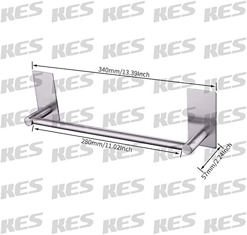 KES Toallero de Barra Hand Baño, Metal, Acero Inoxidable, 30 cm A7000S30-2