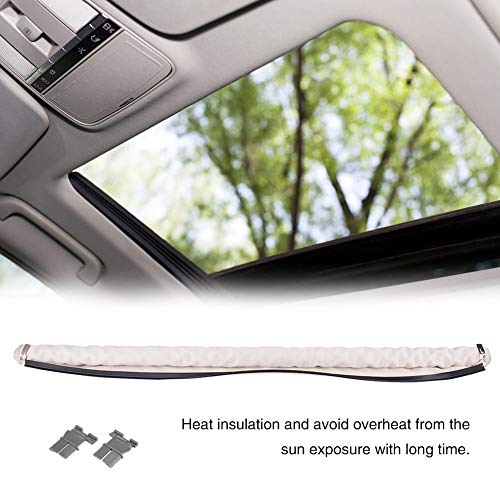 KIMISS Sombrilla protector solar Tragaluz Techo corredizo Sombrilla del Coche para Sharan 2009-2017, Tiguan 2009-2017, para Q5 2009-2017(Beige)