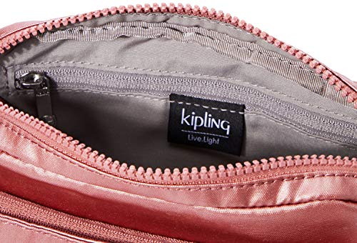 Kipling Abanu, Bolsos con Bandolera para Mujer, Rojo (Metallic Rust), 20x13.5x7.5 cm