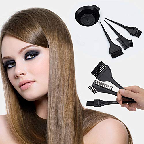 Kit de Pelo Tinte,Professional Kit de Coloración Tinte para Cabello con Pelo Tazón de Cepillo de Coloración Peine Guante Cubre Orejas Pinzas cabello Gorra Agitador para Salón Casa DIY