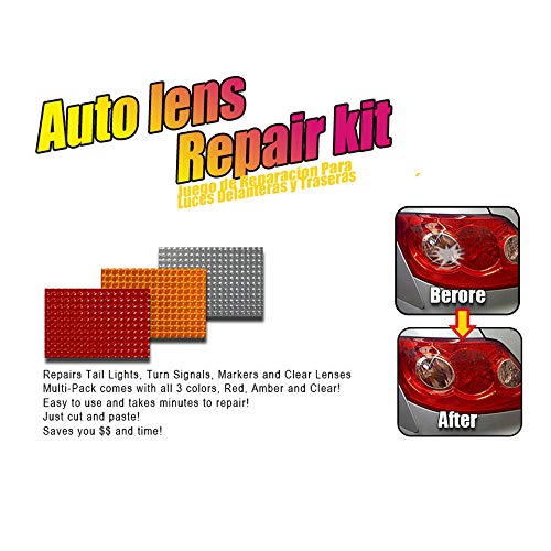 Kit de reparación de lentes de coche para reparaciones de luces traseras, luces de giro, fabricantes y lentes transparentes.
