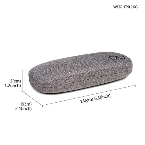 Kono Fundas de Gafas Rigida Protector de Gafas Estuches para Hombre y Mujeres (Gris)