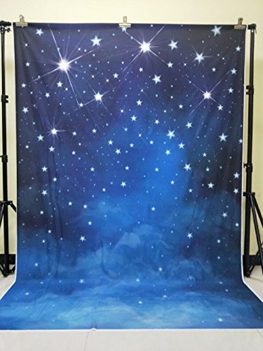 Konpon 150 x 220 cm algodón poliéster fondo para estudio de fotografía noche cielo estrellas máquina. Estudios de fotografía recién nacidos bebé Props boda fondo Drop kp-382