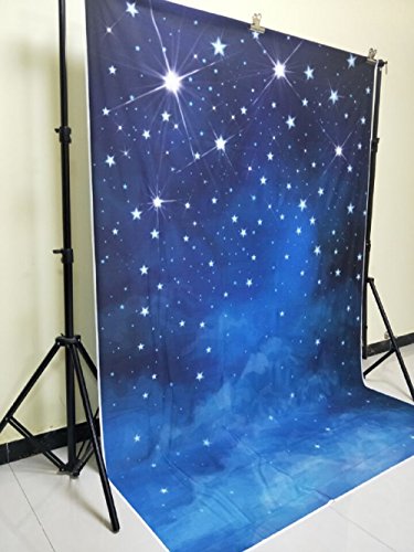 Konpon 150 x 220 cm algodón poliéster fondo para estudio de fotografía noche cielo estrellas máquina. Estudios de fotografía recién nacidos bebé Props boda fondo Drop kp-382