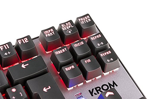 Krom Kernel Tkl - NXKROMKRNLTKL - Teclado Mecánico Español Gaming RGB, Color Negro.
