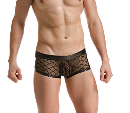 Kwelt Hombre Underpants Mesh Pantalones Cortos Transparentes de Boxer Stringhe Mesh Underwear Trasparente Bikini Briefs Pantalone Pantaloni