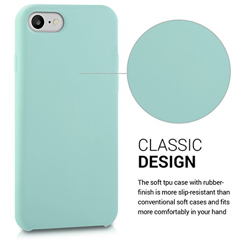 kwmobile Funda Compatible con Apple iPhone 7/8 / SE (2020) - Carcasa de TPU para móvil - Cover Trasero en Menta