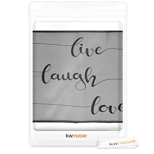 kwmobile Funda Compatible con Monitor de 24-26" - Cubierta Anti Polvo para Pantalla - Protector Live, Laugh, Love