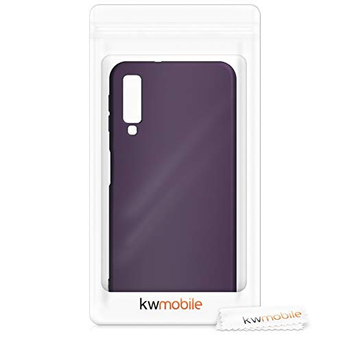 kwmobile Funda Compatible con Samsung Galaxy A7 (2018) - Carcasa móvil de Silicona - Protector Trasero en Frambuesa metálico