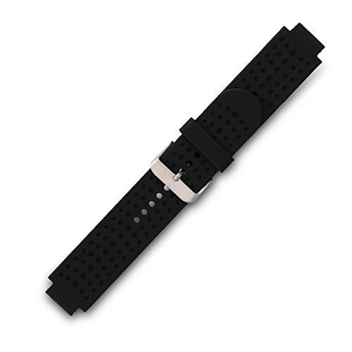 kwmobile Pulsera Compatible con Garmin Forerunner 25 (L - 40 x 47 x 13.9 mm) - Brazalete de Silicona en Negro sin Fitness Tracker