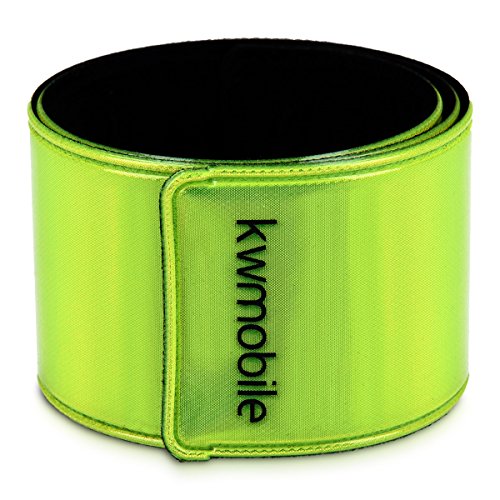 kwmobile Set de 6 Cintas Reflectantes - Banda Reflectante neón de Alta Visibilidad para Actividades Deportivas - Tiras Fluorescentes 34 x 3CM EN13356