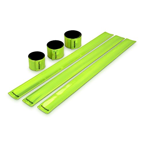 kwmobile Set de 6 Cintas Reflectantes - Banda Reflectante neón de Alta Visibilidad para Actividades Deportivas - Tiras Fluorescentes 34 x 3CM EN13356