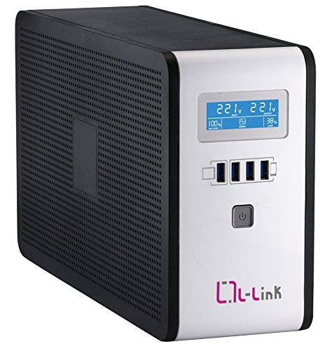 L-Link SAI 2000VA Interactive - Sistema de alimentación con Display LCD, Color Negro…