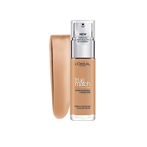 L 'Oréal Paris Foundation Perfect Match, base de maquillaje; Fusión Perfecta con el tono de piel y Humedad 24 h.