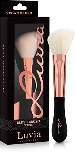 La Mejor Brocha para el Blush para Iluminar las Mejillas – Pincel para Blush en polvo, mineral y liquido – Contorno Mejillas – Brocha Blush Vegan Signature VS 213