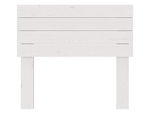 LA WEB DEL COLCHON - Cabecero de Madera Austin Vintage para Cama de 90 (100 x 90 cms.) Blanco nórdico | Cabeceros Madera | Dormitorio Matrimonio | Cabezal Cama | Cama Juvenil |Estilo nórdico