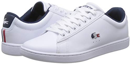 Lacoste Carnaby EVO Tri 1 SFA, Zapatillas para Mujer, Blanco (Wht/Nvy/Red), 39 EU