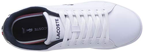 Lacoste Carnaby EVO Tri 1 SFA, Zapatillas para Mujer, Blanco (Wht/Nvy/Red), 39 EU