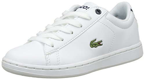 Lacoste Carnaby EVO, Zapatillas Unisex Niños, Blanco (Wht/Nvy 042), 30 EU