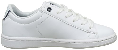 Lacoste Carnaby EVO, Zapatillas Unisex Niños, Blanco (Wht/Nvy 042), 30 EU