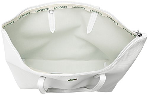 Lacoste NF1888PO, Bolso bandolera para Mujer, BLANCO BRILLANTE (Bright White), 29.5 x 14 x 35 cM