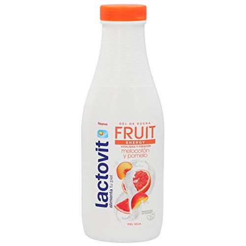 Lactovit - Gel de Ducha Hidratante, Vitalidad y Frescor Fruit Energy con Melocotón y Pomelo, para Piel Seca - 600 ml