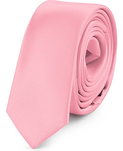 Ladeheid Corbatas Estrechas Diversidad de Colores Accesorios Ropa Hombre SP-5 (150cm x 5cm, Rosa)