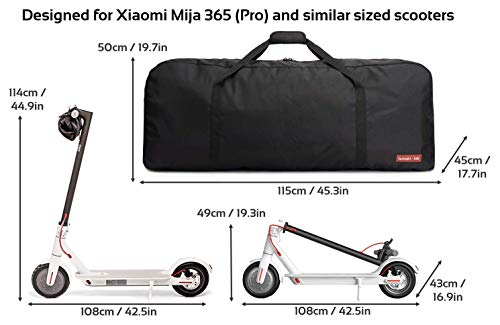 lamaki:Lab Bolsa de Transporte e-Scooter Xiaomi Mijia M365 Bag Funda de Scooter Patinete eléctrico Manillar Extra Robusto Resistente a la Rotura Impermeable 115 * 45 * 50 cm