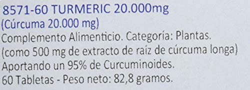 Lamberts Curcuma 20000Mg - 60 Tabletas