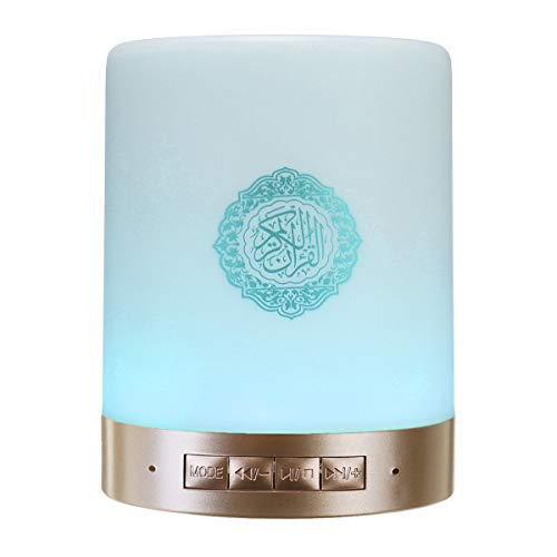 Lámpara LED portátil XINWEI SQ112 Quran Smart Touch con Altavoz Bluetooth Recargable Remoto, Altavoz de Radio MP3 FM, Control Remoto de 15 Idiomas