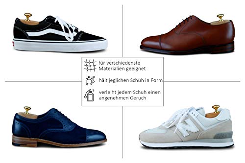 Langer & Messmer hormas para zapatos de madera de cedro (para hombre y mujer), incluye calzador pequeño de madera de cedro, perfecto para viajes tamaño 34-50, el original (36/37 EU)