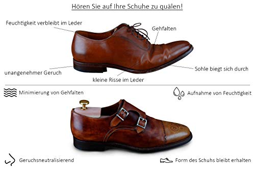 Langer & Messmer hormas para zapatos de madera de cedro (para hombre y mujer), incluye calzador pequeño de madera de cedro, perfecto para viajes tamaño 34-50, el original (36/37 EU)