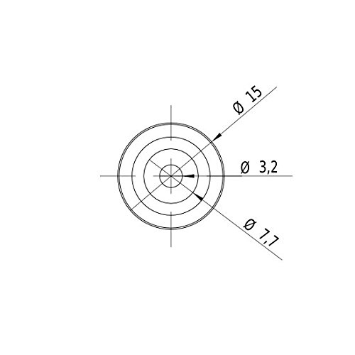 LASERFUCHS Láser de Punto, Rojo, 650 NM, 1 MW, Ø15x68 mm, Láser Clase 2-70105643