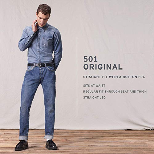 Levi's 501 Original Fit Jeans Vaqueros, Black 0165, 30W / 30L para Hombre