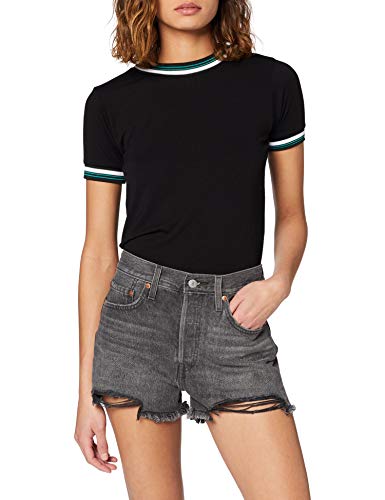 Levi's 501 Original Short Pantalones Cortos, Negro (Eat Your Words 0070), W29 (Talla del Fabricante: 29) para Mujer