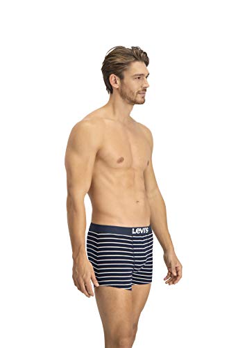 Levi's Levis Men Vintage Stripe YD Boxer 2P, Multicolor (Navy 321), Large (Pack de 2) para Hombre