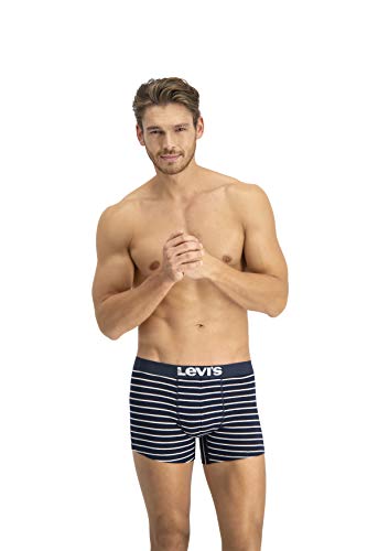 Levi's Levis Men Vintage Stripe YD Boxer 2P, Multicolor (Navy 321), Large (Pack de 2) para Hombre