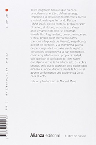 Libro del desasosiego (El libro de bolsillo - Literatura)