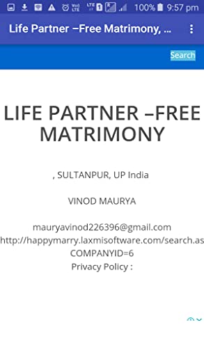 Life Partner –Free Matrimony, Marriage Bureau