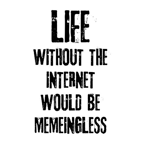 Likoli Life Without The Internet Would Be Memeingless – Camiseta para hombre de KaterLikoli Blanco S