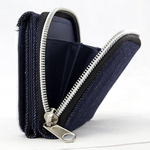 LolaPix Cartera Tejana Personalizada con tu Foto/Diseño/Texto. Regalo Original y Exclusivo. Tejido en Cartera Tejana Tela Azul.