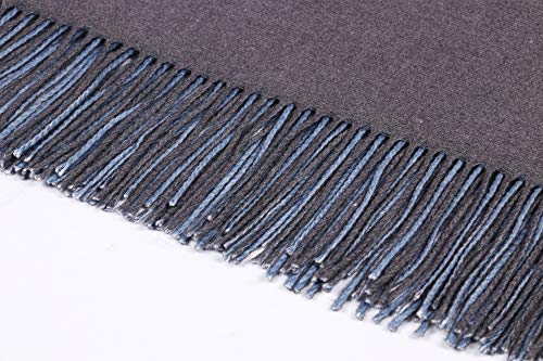 Longwu Cashmere Wrap Shole Chal para Mujer Invierno Extra Grande (79"X 28") Hombres Pañuelo de Pashmina Sólido de Lana de Cordero-14#