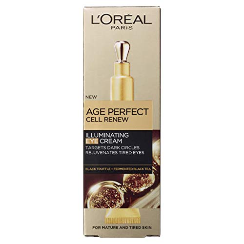 L'Oreal Paris Age Perfect Cell Renew Iluminador Crema de Ojos con Aplicador de Refrigeración para Piel Madura 15 ml